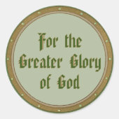 Jesuit Motto van St Ignatius Loyola (BK50; Engels) Ronde Sticker (Voorkant)