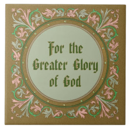 Jesuit Motto van St Ignatius Loyola (BK50; Engels) Tegeltje