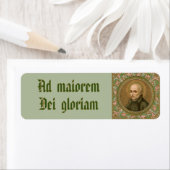 Jesuit Motto van St Ignatius Loyola (BK 50; Latijn Etiket (Insitu)