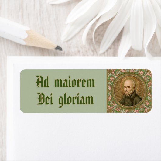 Jesuit Motto van St Ignatius Loyola (BK 50; Latijn Etiket (Insitu)