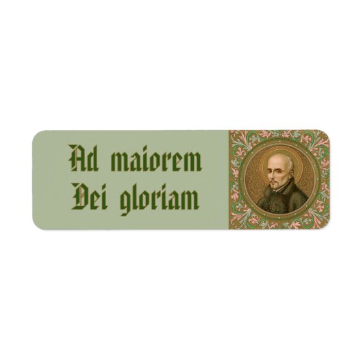 Jesuit Motto van St Ignatius Loyola (BK 50; Latijn Etiket (Voorkant)