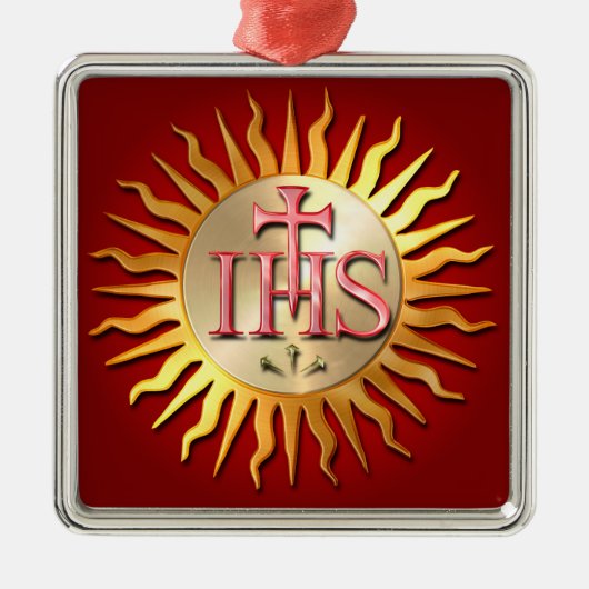Jesuit Seal Metalen Ornament (Voorkant)