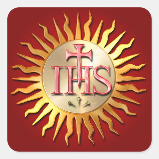Jesuit Seal Vierkante Sticker (Voorkant)