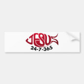 Jesus24-7-365 Bumpersticker (Voorkant)