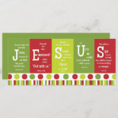 JESUS 2-zijdig chassis met kerstkaart (Voorkant / Achterkant)