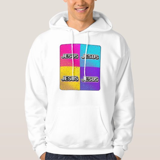 JESUS - 4 Square  Hoodie (Voorkant)
