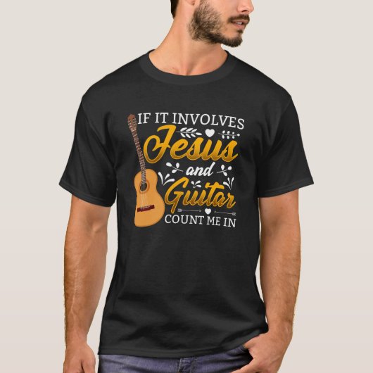 Jesus Acoustic Guitar Player T-shirt (Voorkant)
