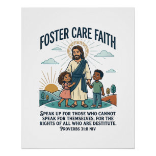Jesus Adoptie Pleegzorg Grafisch T-shirt Christeli Perfect Poster