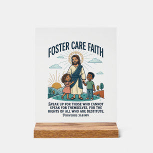 Jesus Adoptie Pleegzorg Grafische T-shirt Christel Acryl Bord