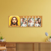 JESUS- ADORED Baby Photo  Canvas Afdruk (Insitu (Woonkamer))