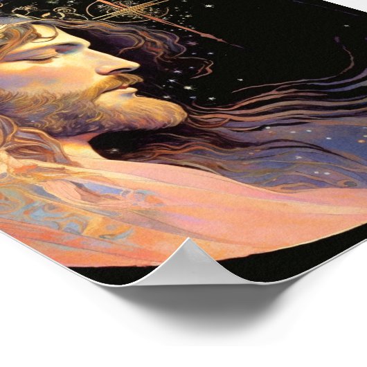 Jesus AI Generated Art Poster (Hoek)