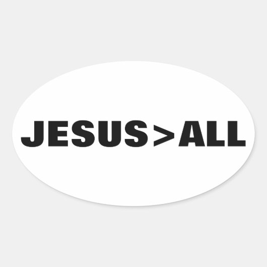 JESUS>ALL OVAL STICKER (Voorkant)