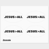 JESUS>ALL OVAL STICKER (Vel)