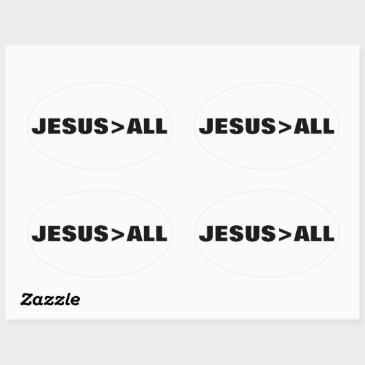 JESUS>ALL OVAL STICKER (Vel)