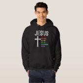 Jesus Alpha Omega eerste laatste begin laatste Chr Hoodie (Voorkant volledig)