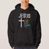 Jesus Alpha Omega eerste laatste begin laatste Chr Hoodie (Voorkant)