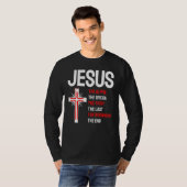 Jesus Alpha Omega eerste laatste begin laatste Chr T-shirt (Voorkant volledig)