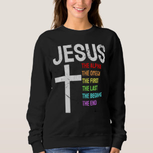 Jesus Alpha Omega eerste laatste begin laatste Chr Trui