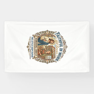 Jesus Ambacht Verkoper Etsy Maker T-shirt Gebedsge Spandoek