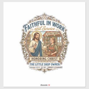 Jesus Ambachtsverkoper Etsy Maker T-shirt Op geloo Sticker