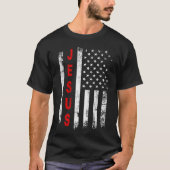 Jesus American Flag  Stars Stripe Christelijk T-shirt (Voorkant)