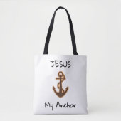 Jesus Anchor Shoulder Canvas tas (Voorkant)
