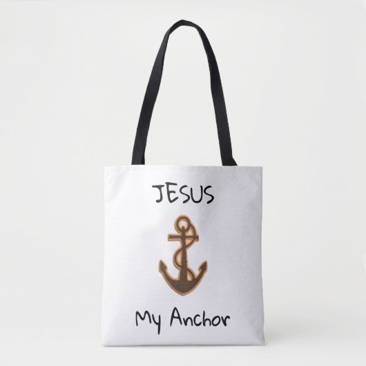 Jesus Anchor Shoulder Canvas tas (Voorkant)