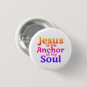 Jesus Anchor Soul Blutooth Ronde Button 3,2 Cm (Voorkant /achterkant)