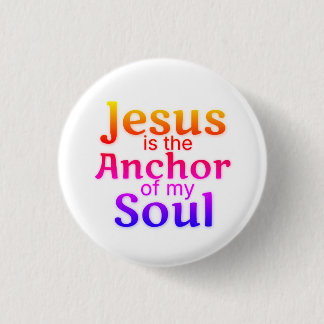 Jesus Anchor Soul Blutooth Ronde Button 3,2 Cm