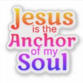 Jesus Anchor Soul Blutooth Sticker (Voorkant)