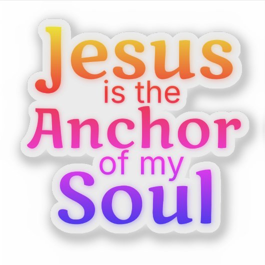 Jesus Anchor Soul Blutooth Sticker (Voorkant)