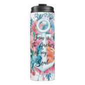 Jesus Anchor Soul Floral Art Thermosbeker (Voorkant)