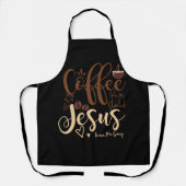 Jesus and Coffee Faith Christelijk Gezegde houdt m Schort (Voorkant)