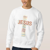 Jesus and Faith Cross Mannen Christelijk Spaans Trui (Voorkant)