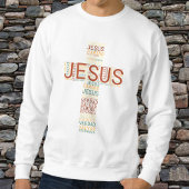 Jesus and Faith Cross Mannen Christelijk Spaans Trui