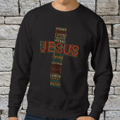 Jesus and Faith Cross Mannen Christelijk Spaans Trui