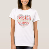 Jesus and Faith Heart Christelijk Spaans voor vrou T-shirt (Voorkant)