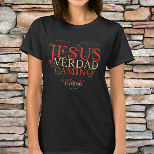 Jesus and Faith Heart Christelijk Spaans voor vrou T-shirt