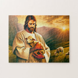 Jesus and Lamb Christian Divine Comfort Legpuzzel