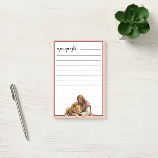 Jesus and Lion War Room Prayer Post-it® Notes (Kantoor)