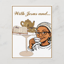 Jesus and My Tea Stationery Briefkaart