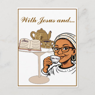 Jesus and My Tea Stationery Briefkaart