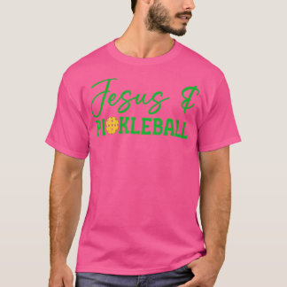 Jesus And Pickleball Funny Christian Pickleball Pl T-shirt