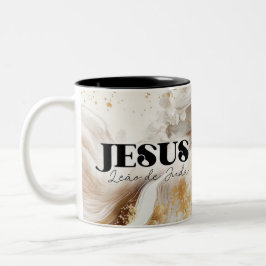 Jesus and the Lion of Judah Mug Tweekleurige Koffiemok