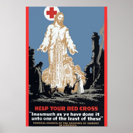 Jesus and the Red Cross Poster (Voorkant)