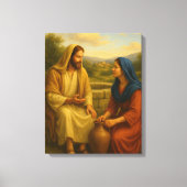 Jesus And Woman At The Well ™ LDS Muurschildering  Canvas Afdruk (Voorkant)