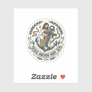 Jesus Anker Hoop Zegel Jesus Anker Hoop Zegel Chri Sticker