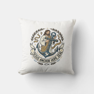 Jesus Anker Hoop Zegel Jezus Anker Hoop Zegel Chri Kussen