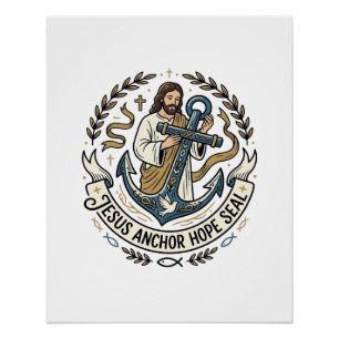Jesus Anker Hoop Zegel Jezus Anker Hoop Zegel Chri Perfect Poster