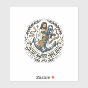 Jesus Anker Hoop Zegel Jezus Anker Hoop Zegel Chri Sticker